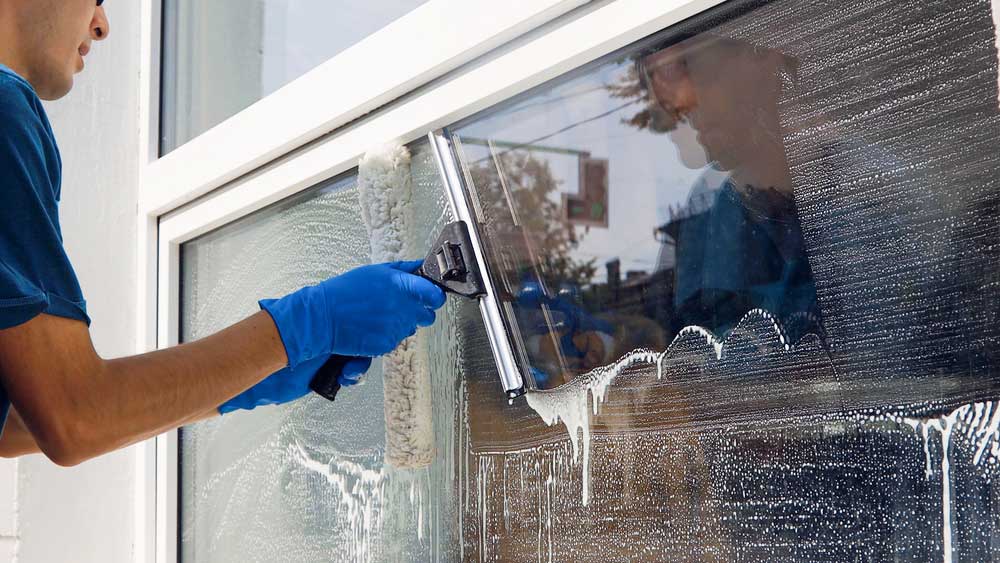 Professional cleaning windows